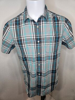 The North Face Plaid Short Sleeve Men's Medium